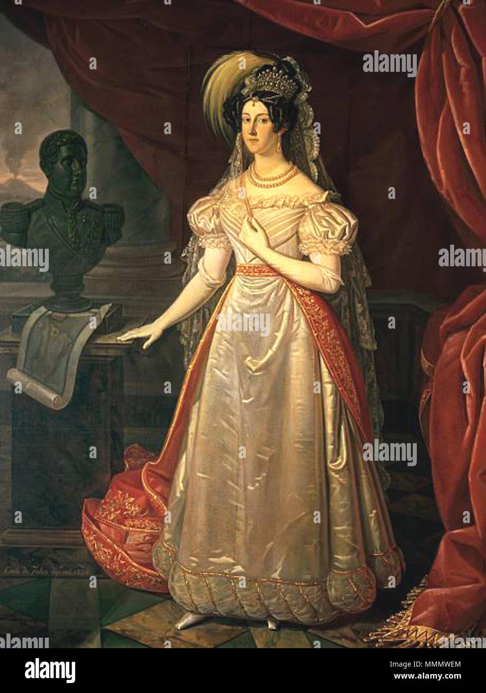 . Italiano: Ritratto di Maria Cristina di Savoia inglese: Maria Cristina di Savoia (1812-1836), Regina delle Due Sicilie . circa 1834. Maria Cristina di Savoia Foto Stock