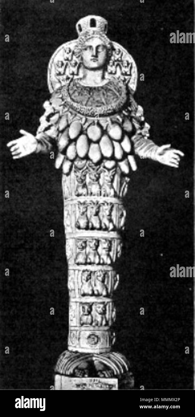 . Kultbild der Artemis von Ephesos in Vatikan . 1885. Questo file è privo di informazioni sull'autore. 58 Artemis in Ephesos 1885 Foto Stock