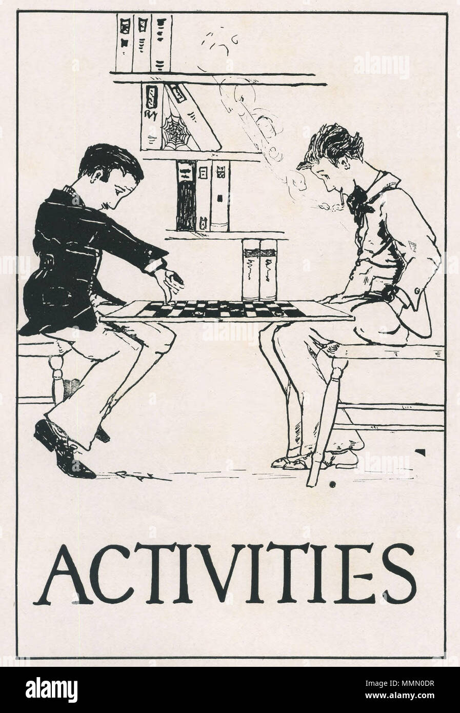 . Inglese: " Attività " artwork featured in Texas orientale stato normale del collegio la locusta 1922 Yearbook. . 1922. 1922 sconosciuto Locust yearbook p. 153 (Attività) Foto Stock