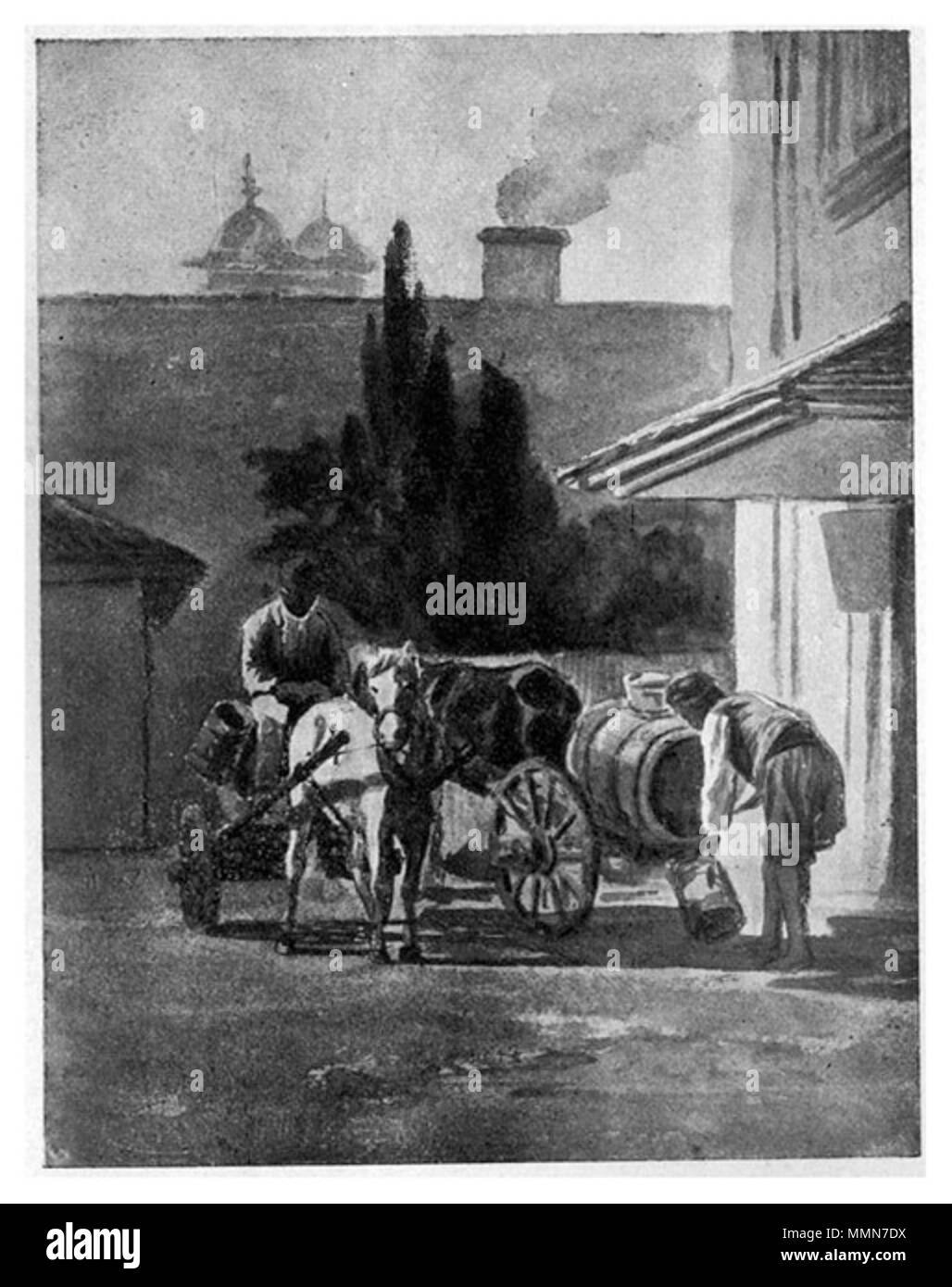 . Inglese: Acqua-carrier, Bucarest, 1860 . 1860. Szatmary 103 acqua di Bucarest-carrier, 1860 Szatmary Foto Stock