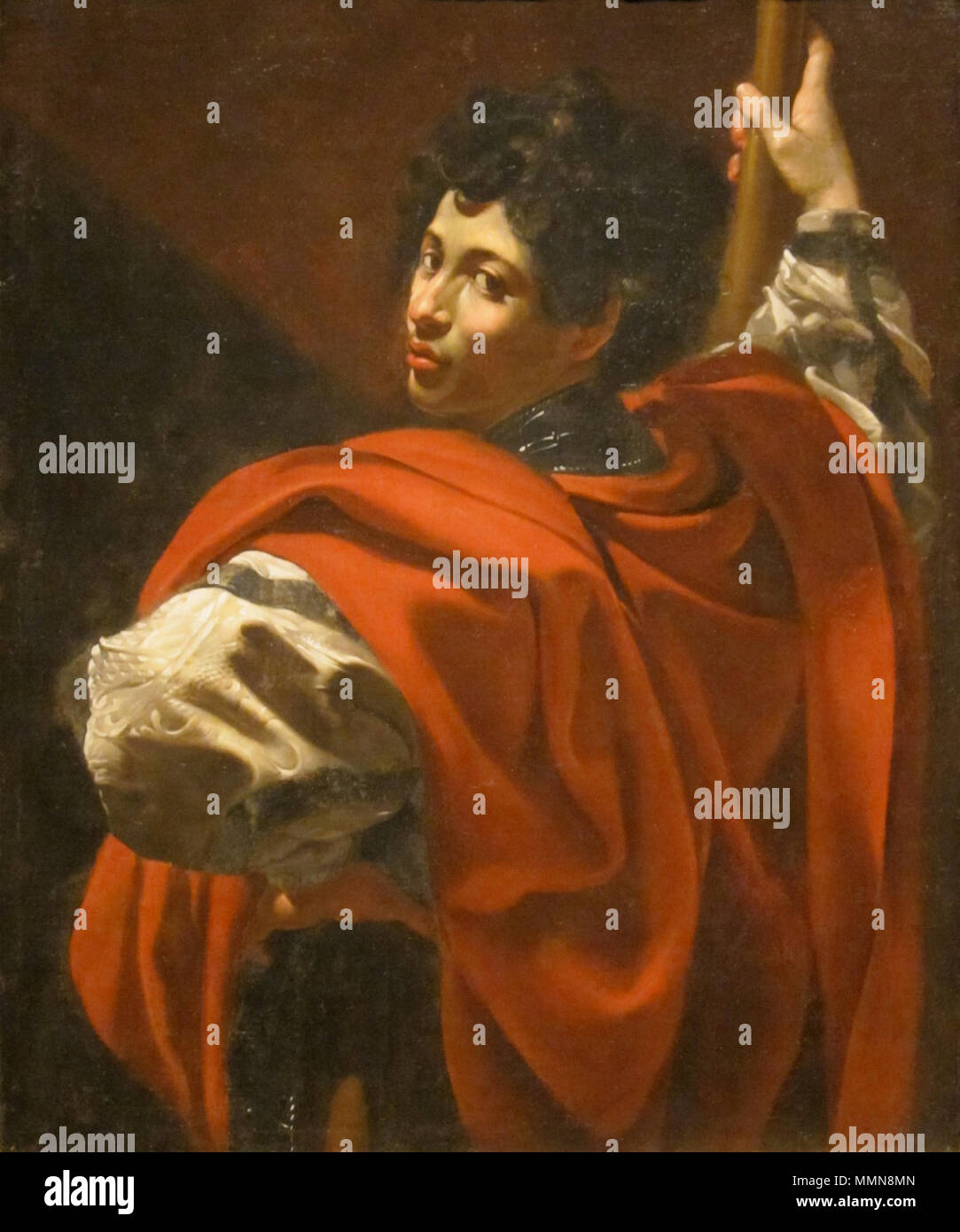 . Inglese: Il Halberdier, olio su tela di Simon Vouet, c. 1615-20, Dayton Art Institute. Questo dipinto è molto simile al Vouet nel Louvre identificati come Saint Guillaume d'Aquitaine (San Guglielmo di Gellone). . Circa 1615-20. Simon Vouet (1590-1649) Descrizione Il francese pittore e disegnatore Data di nascita e morte 9 Gennaio 1590 30 Giugno 1649 Luogo di nascita e morte Parigi Parigi sede di lavoro Parigi, Londra (ca. 1605), Istanbul (novembre 1612), Venezia (1612-1613), Roma (1613-1620), Genova (1620-1621), Roma (1622-1627), Venezia (1627), Parigi (1628) Autorità di controllo : Q31 Foto Stock