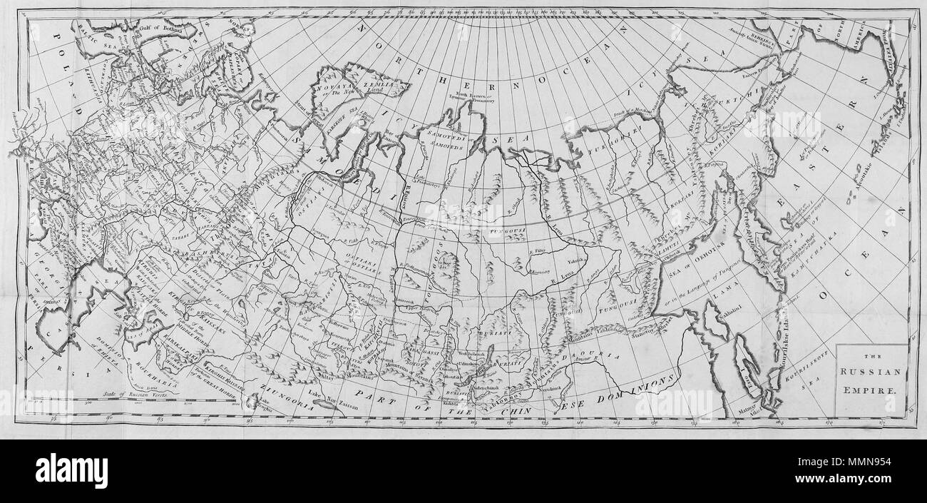 . Русский: Карта Российской Империи. Inglese: mappe di impero russo. . 1800. Sconosciuto 005 Storia della Russia da William Tooke Foto Stock