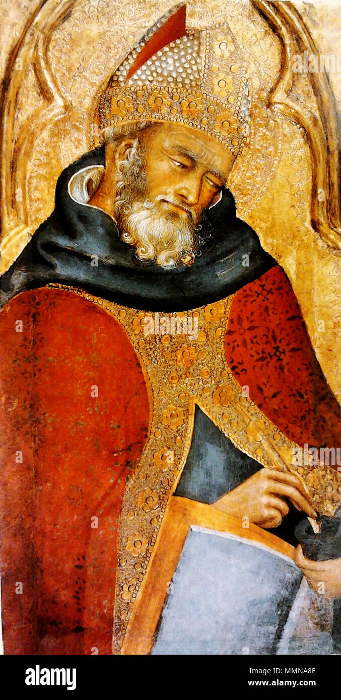 Sant Agostino.. quarto trimestre del XIV secolo. Fredi Sant Agostino Foto Stock