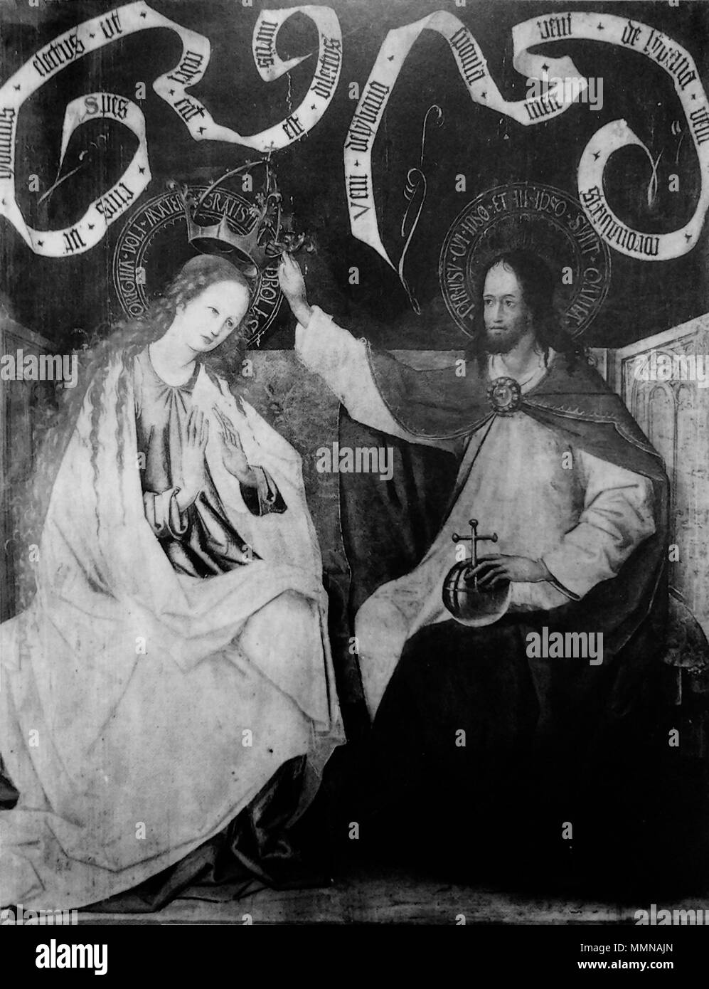 Incoronazione di Maria.. quarto trimestre del XV secolo. Colonia Incoronazione di Maria Foto Stock