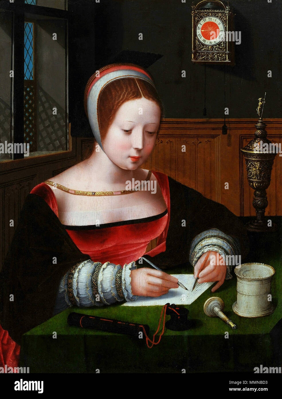 Maria Maddalena iscritto.. 1520s. Maestro di metà femmina lunghezze Maria Maddalena Foto Stock
