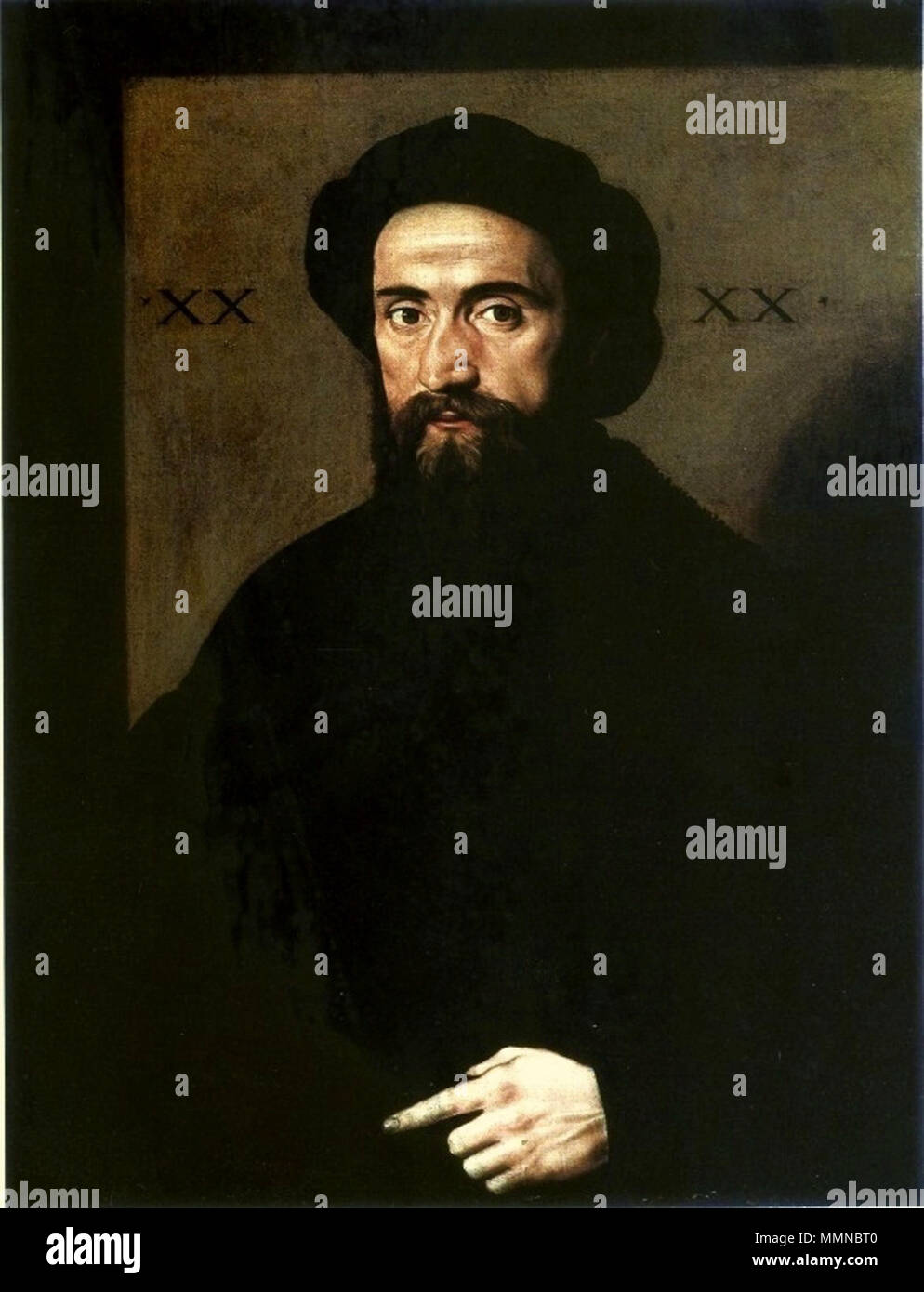 Ritratto di un uomo barbuto.. 1540s. Pencz Ritratto di un uomo barbuto Foto Stock