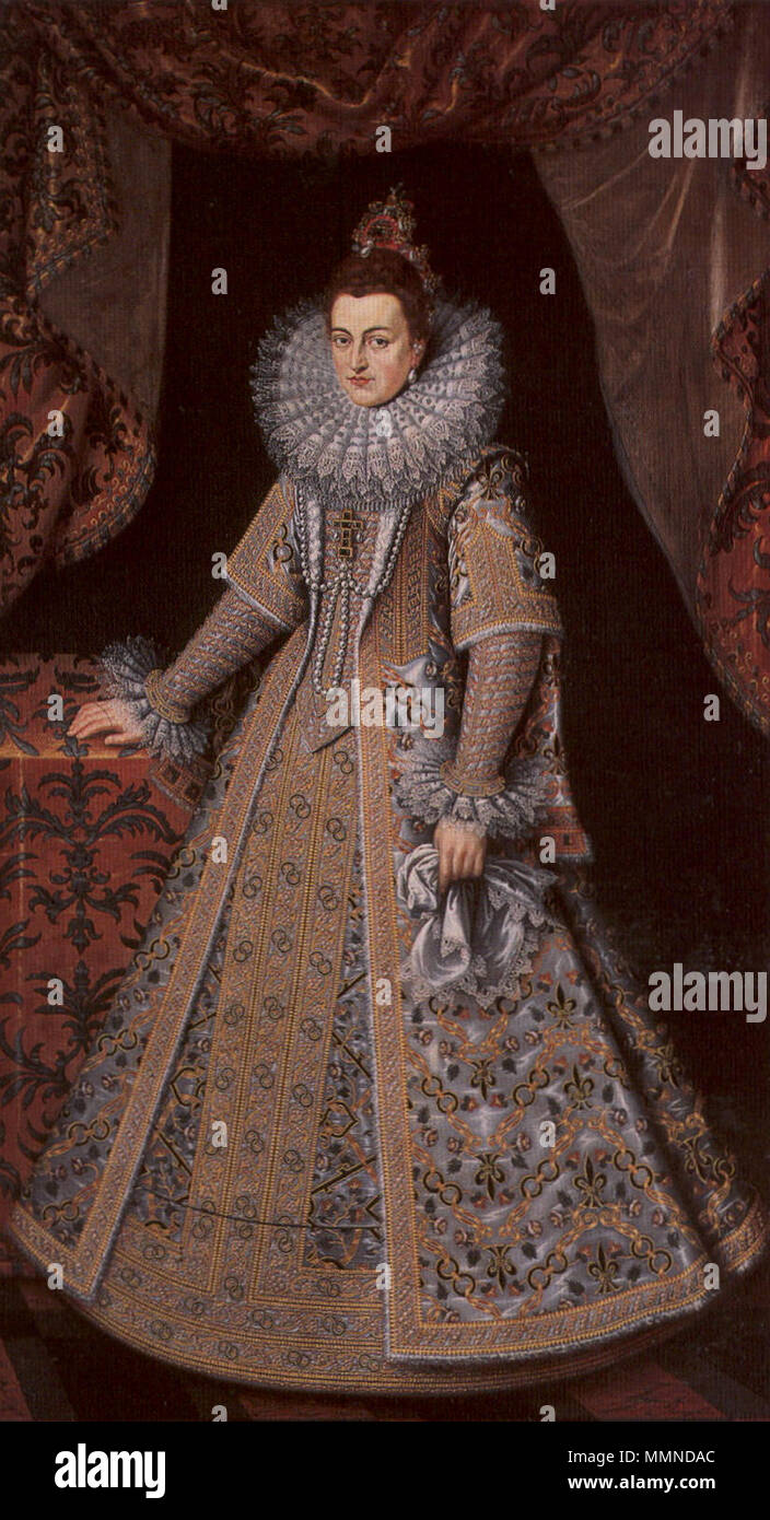 . Nederlands: Landvoogd Isabella Musees Royaux des Beaux-Arts (Bruxelles, Belgio) Ritratto di Isabella Clara Eugenia (1566-1633). prima di 1623. Isabella modalità Spaanse Foto Stock