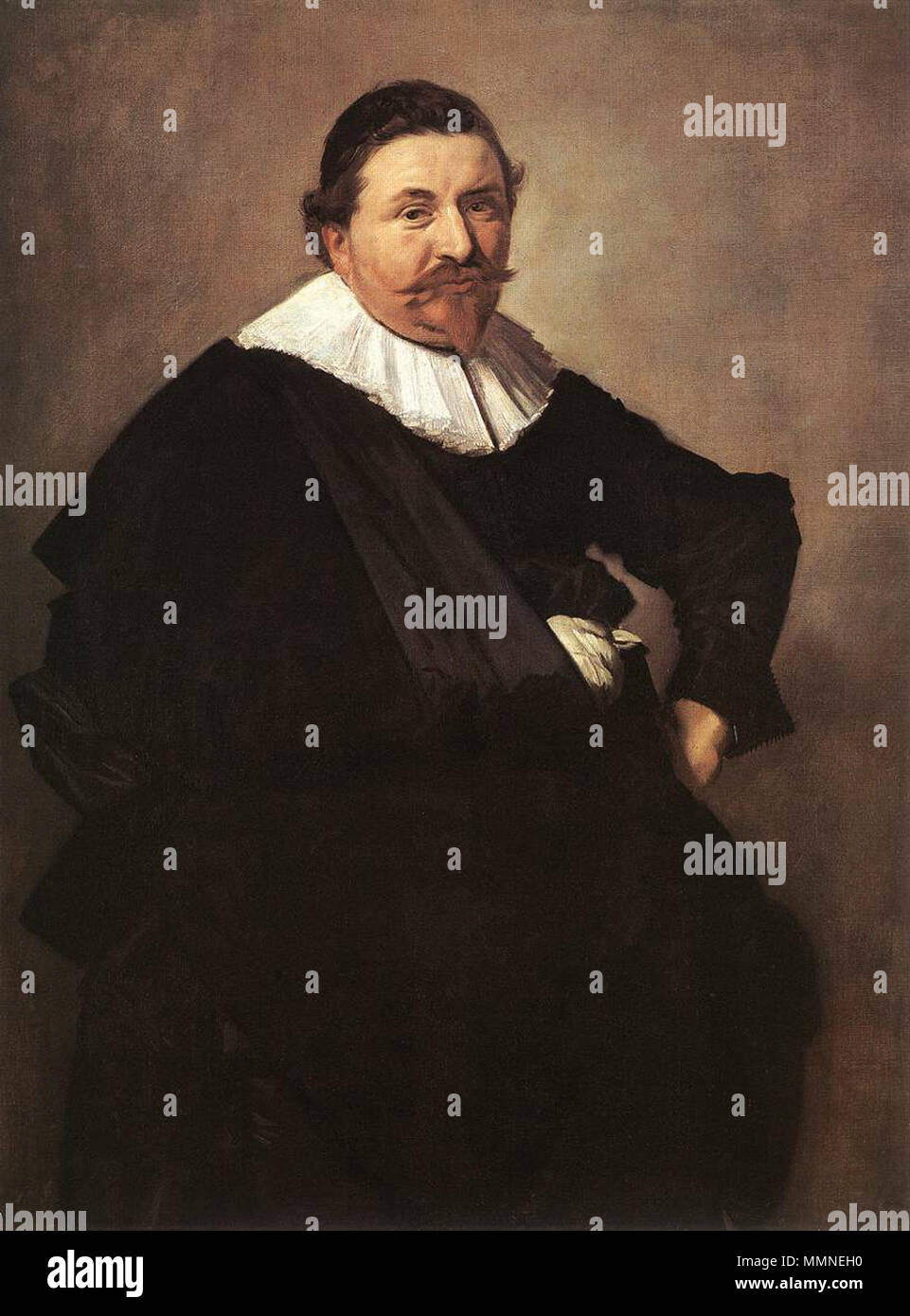 . Ritratto di Lucas De Clercq. Pendente di File:Frans Hals - Feyntje van Steenkiste.jpg. Ritratto di Lucas De Clercq (circa 1603-1652). 1635. Frans Hals - Lucas de Clercq - WGA11125 Foto Stock
