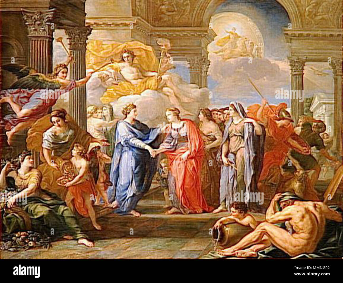 Inglese Allegoria Del Matrimonio Del Delfino Di Francia E Maria Anna Victoria Di Baviera Q Circa