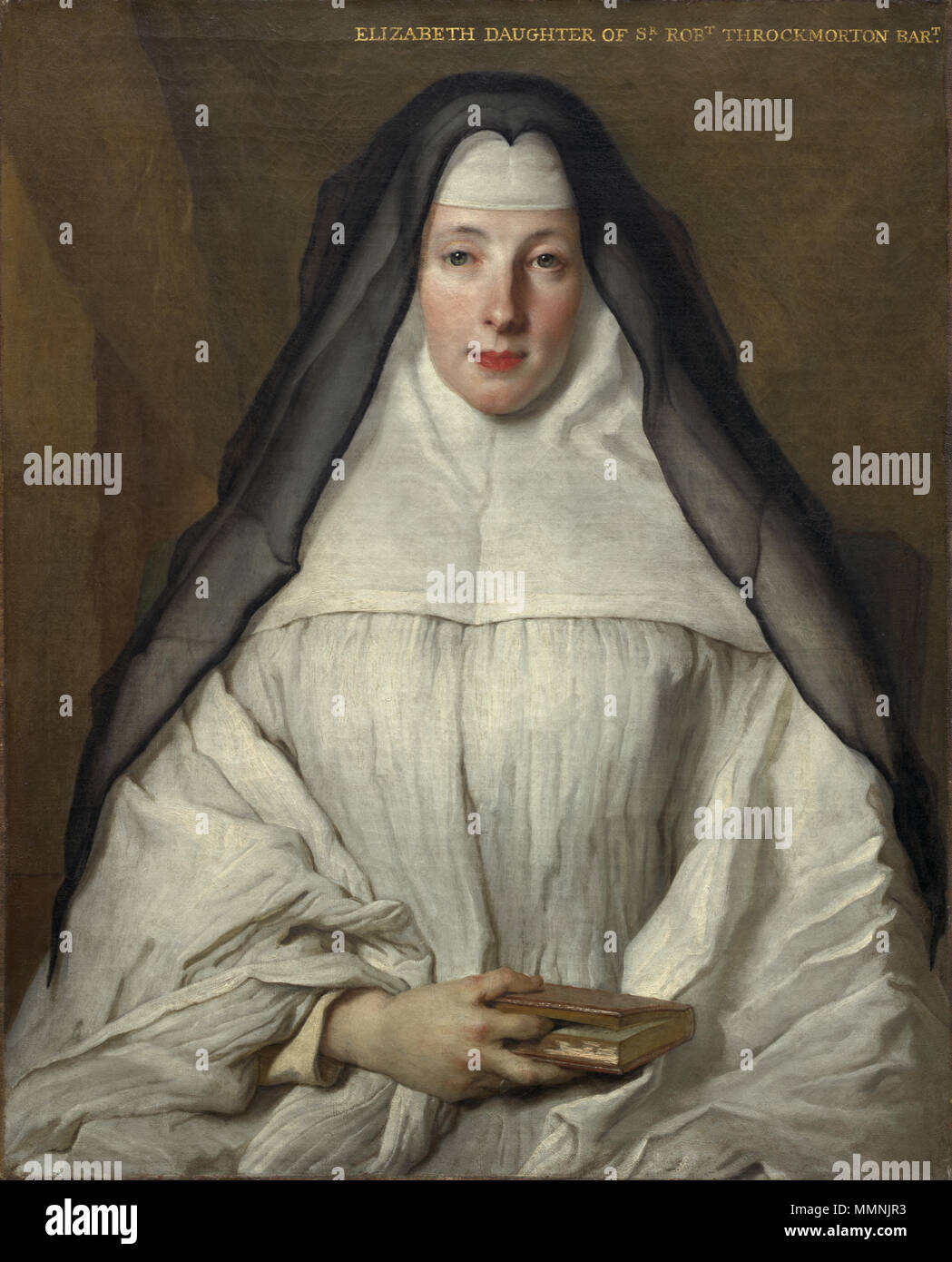Pittura; olio su tela; complessivo: 81,5 x 65,7 cm (32 1/16 x 25 7/8 in.) incorniciato: 115,6 x 89,5 cm (45 1/2 x 35 1/4 in.); Elizabeth Throckmorton Foto Stock