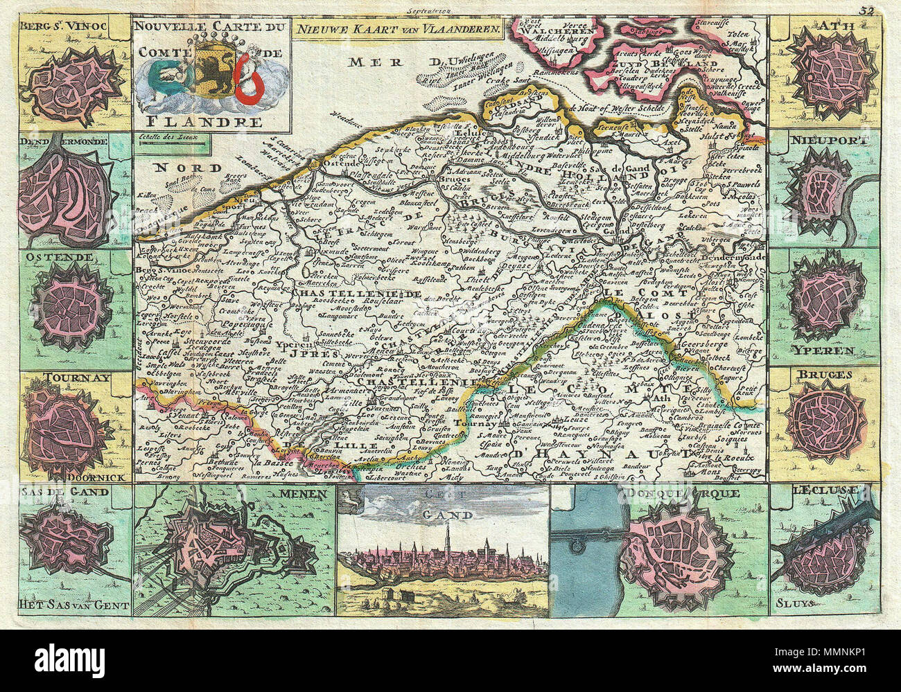 Fiandre Mappa La feuille mappa di olanda immagini e fotografie stock ad alta ...