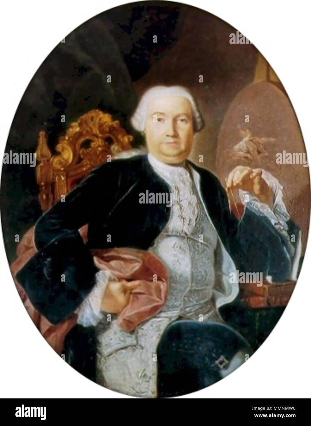 Ritratto di architetto Luigi Vanvitelli. Il XVIII secolo. Luigi Vanvitelli Foto Stock
