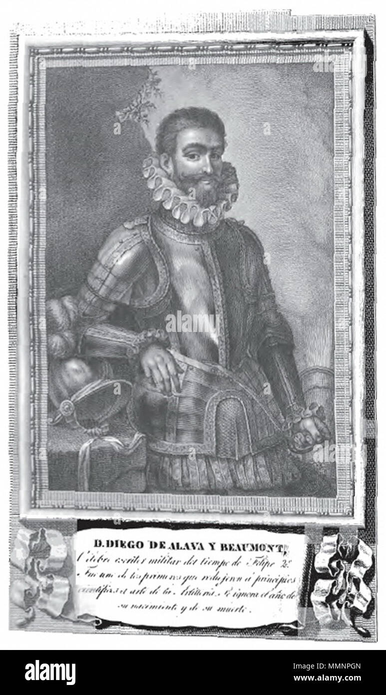 . Retrato de Diego de Alava y Beaumont. . Tra il 1809 e il 1816. Dibujo de José Maea, grabado inacabado de Manuel Alvarez Diego de Alava y Beaumont Foto Stock