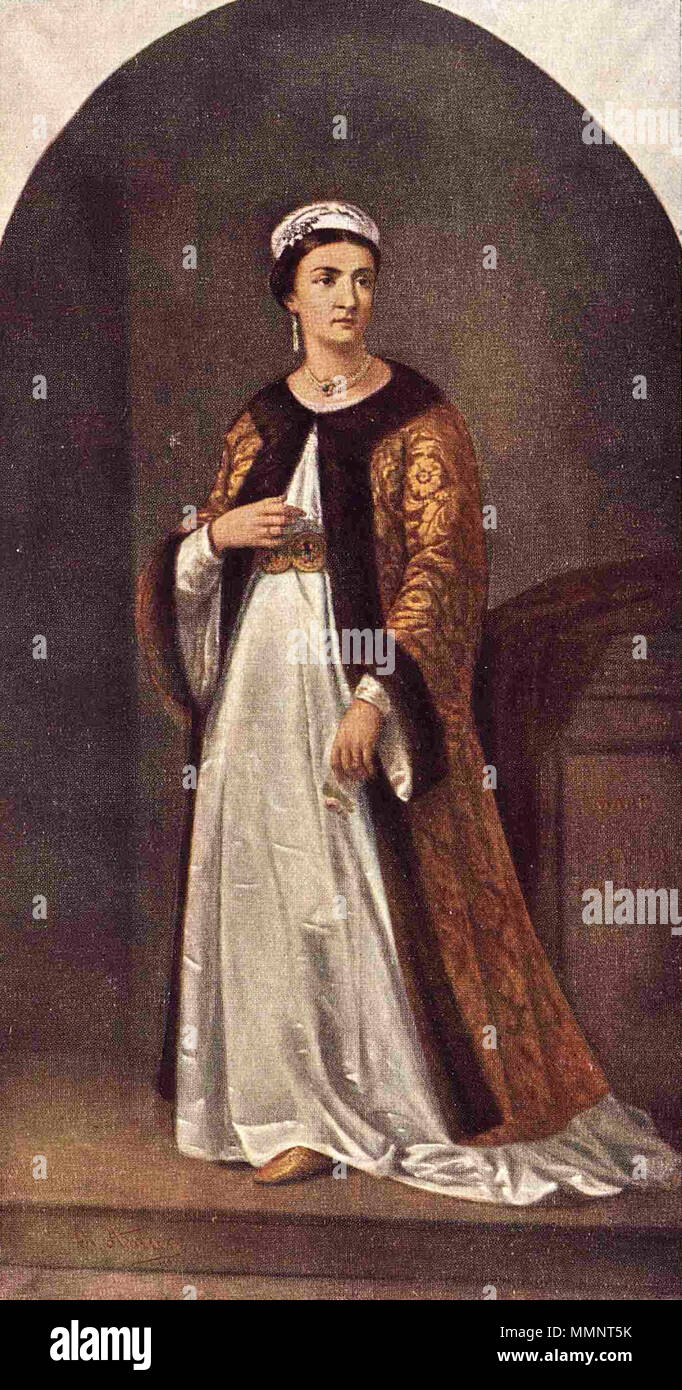 1860-70 - Aman - Portretul Mariei sotia marelui spătar Mihail Cantacuzino Foto Stock