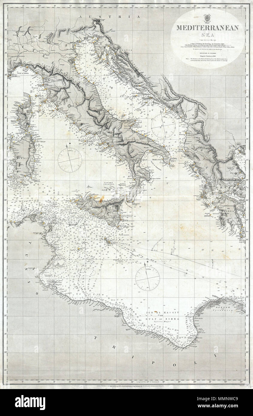 Nautical chart mediterranean sea immagini e fotografie stock ad alta  risoluzione - Alamy