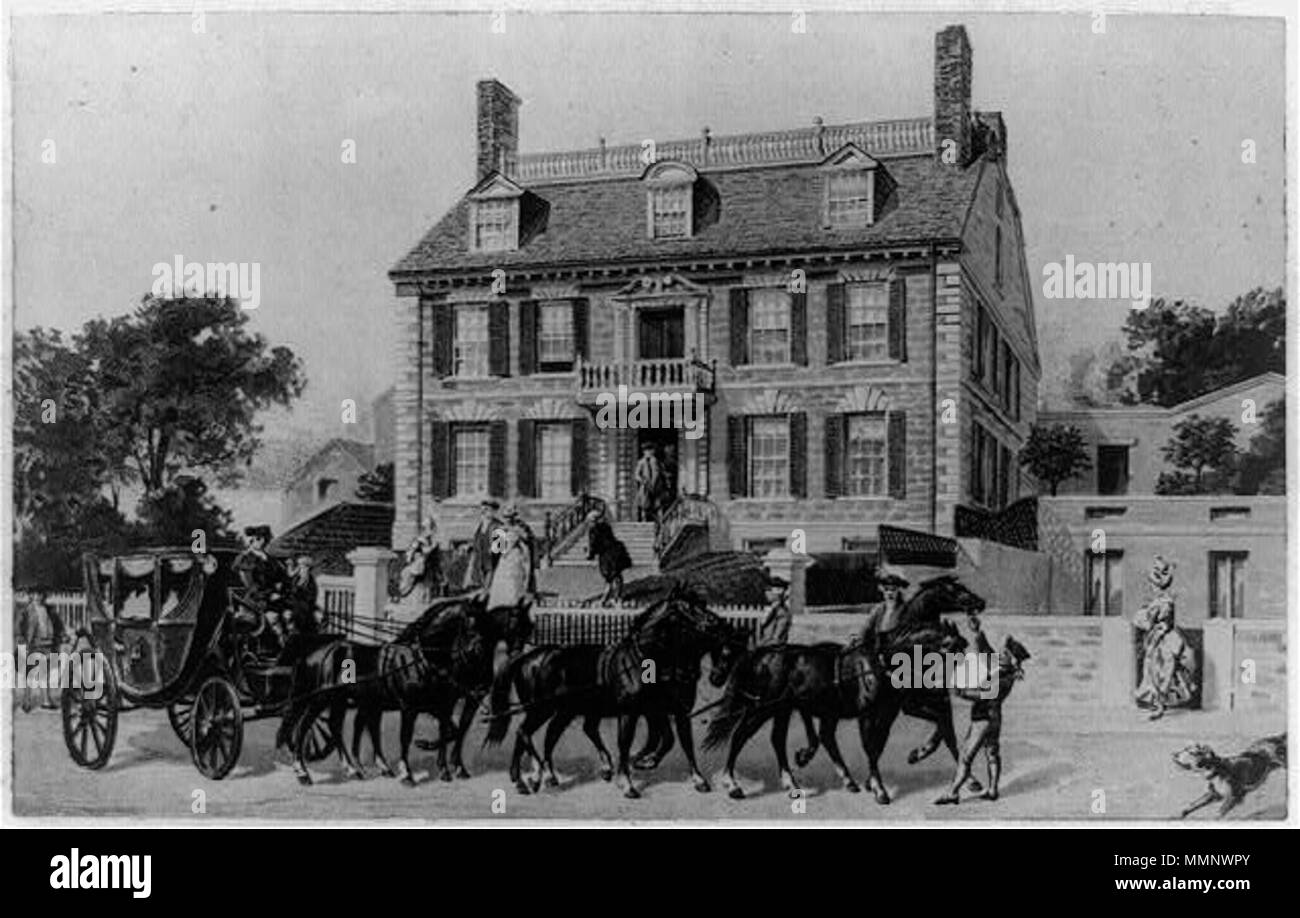 . Casa di Hancock, Beacon San, Boston . 1893. Artista sconosciuto 11 1893 HancockMansion Boston LC Foto Stock