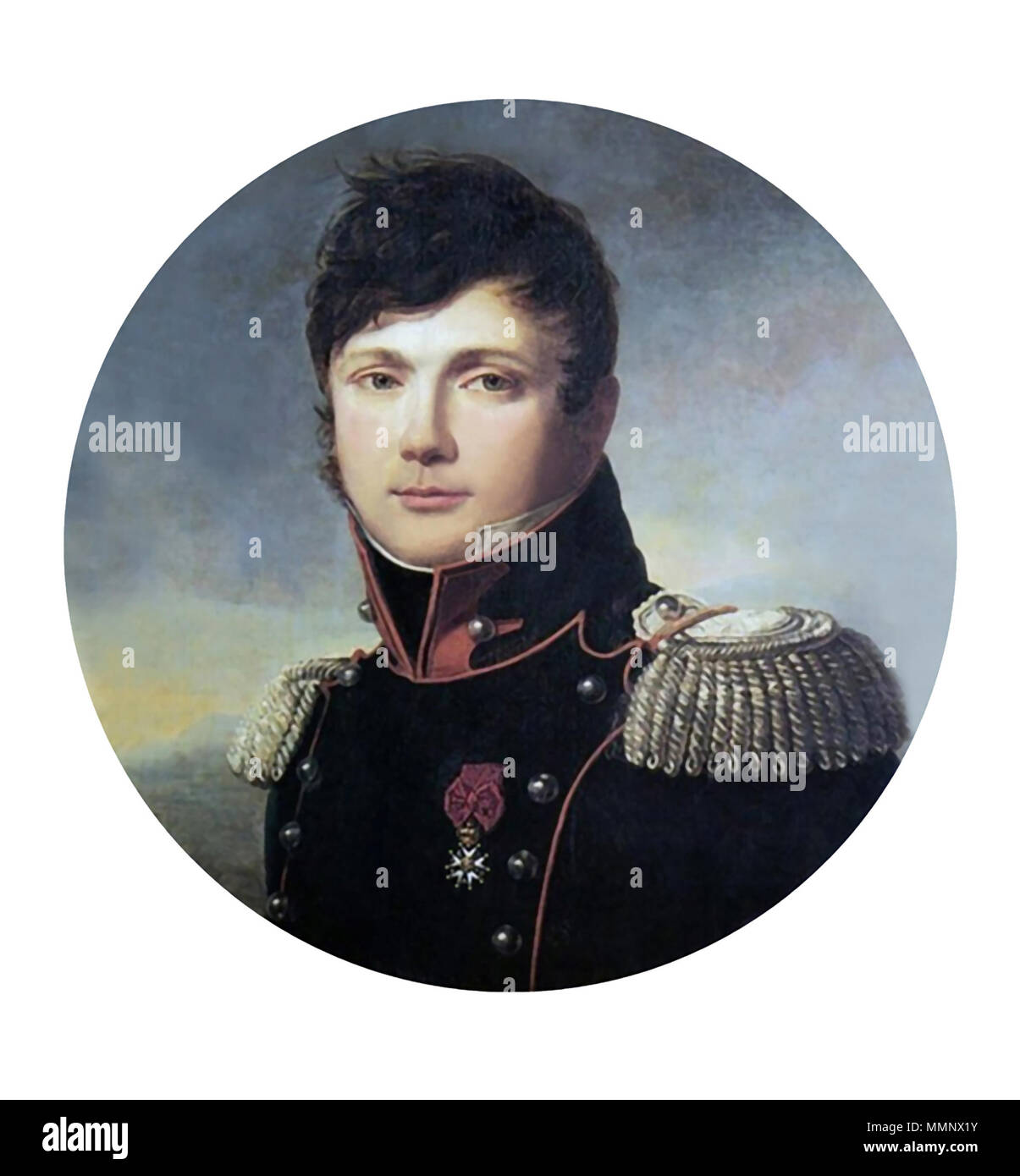 . Inglese: Ritratto di generale Marbot, jeune - croix de Chevalier de la Légion d'honneur. . Il 27 novembre 2011. Archivi Marbot generale Foto Stock