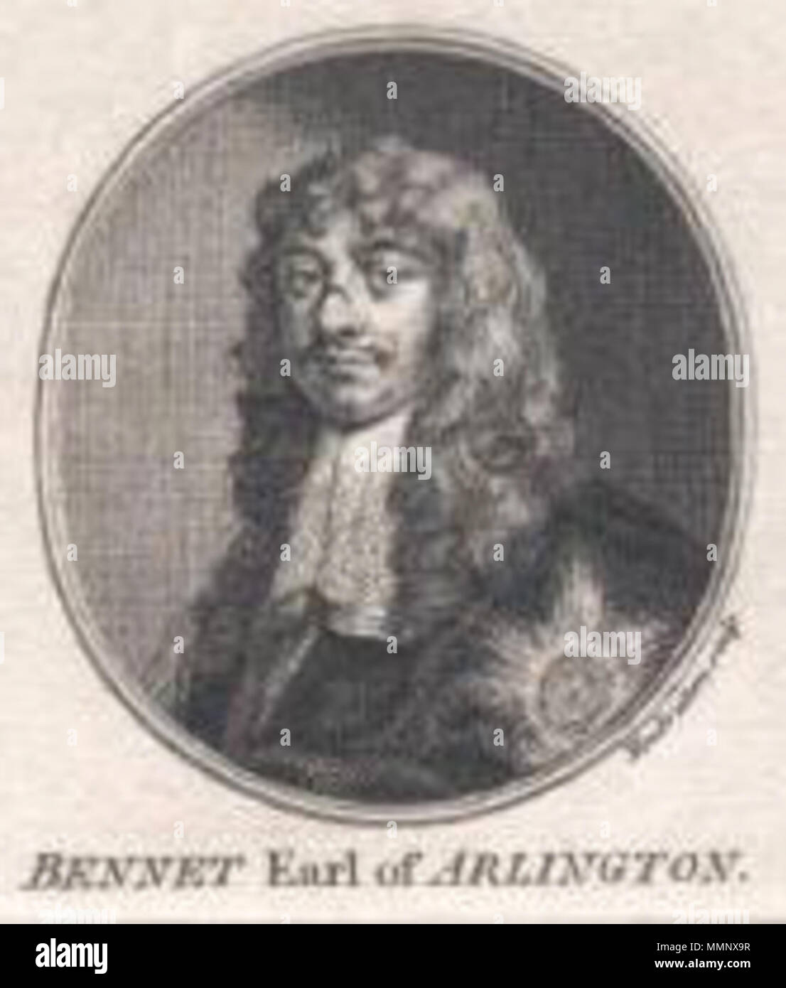 . Henry Bennett, 1° Conte di Arlington (1618-1685) . Ritratto contemporaneo. Questo file è privo di informazioni sull'autore. 14 1stEarlOfArlington Foto Stock