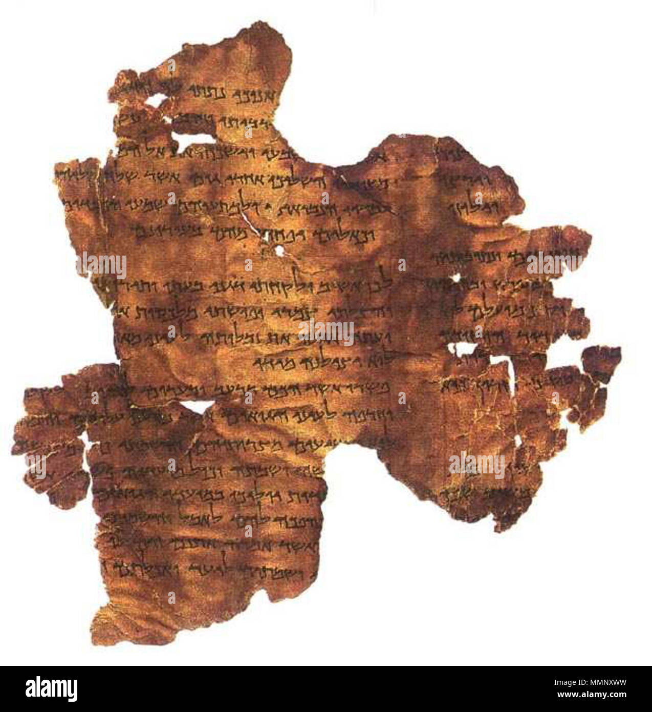 . Polski: komentarz księgi Ozeasza - 4Q166 pochodzący z końca I wieku p.n.e. Inglese: 4Q166 il commento di Osea scorrere, fine primo secolo e.v. . Il 6 maggio 2012. 17 sconosciuto 4Q166 Foto Stock