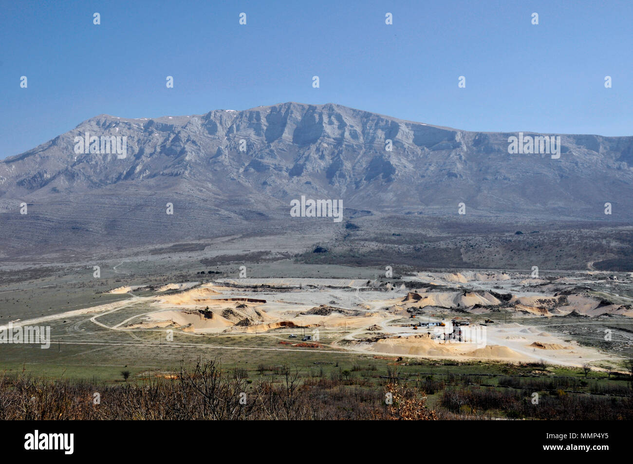 Kamesnika montagna, parte delle Alpi Dinariche, il confine tra la Croazia e la Bosnia ed Erzegovina Foto Stock