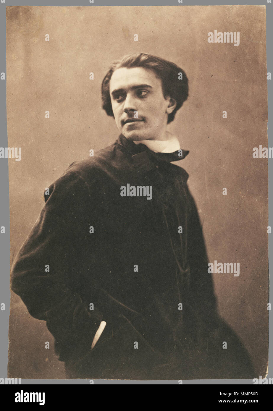 [Aimé] miglio [Aimé] miglio; Nadar [Gaspard Félix Tournachon], Francese, 1820 - 1910; 1855 - 1859; salati carta; Stampa immagine: 22,5 x 15,7 cm (8 7/8 x 6 3/16 in.); 84.XM.436.6 Aimé Millet da Nadar Foto Stock