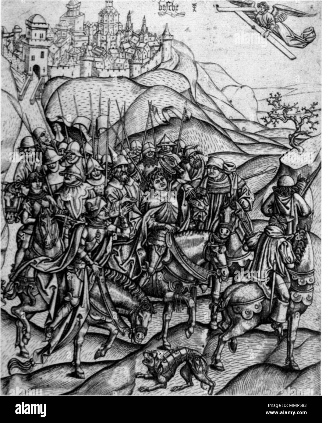 La visione dell'Imperatore Costantino.. Tra il 1478 e il 1494. Alaert du Hamel (1449-1509) nomi alternativi Alaert Du Hameel, Alart Du Hameel, Alaert Du Hamel, Alart Du Hamel, Alaert Duhameel, Alart Duhameel, Alaert Duhamel, Alart Duhamel, Alart du Hameel, Aleart du Hameel, Alart du Hamel Descrizione architetto Fiammingo, scultore, incisore e disegnatore Data di nascita e morte 1449 (?) circa 1509 Luogo di nascita e morte di 's-Hertogenbosch Anversa posizione Lavoro 's-Hertogenbosch (1478-1494), Lovanio, autorità di Anversa controllo : Q2358032 VIAF:?95742697 ULAN:?500010105 BPN:?RKD 06649258:?3560 Foto Stock