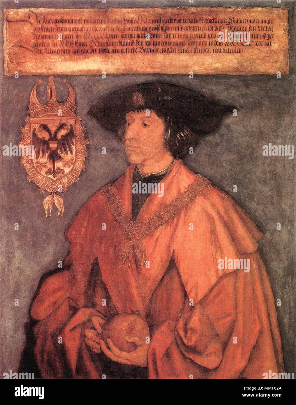 Albrecht Dürer - l'imperatore Massimiliano I - WGA07013 Foto Stock