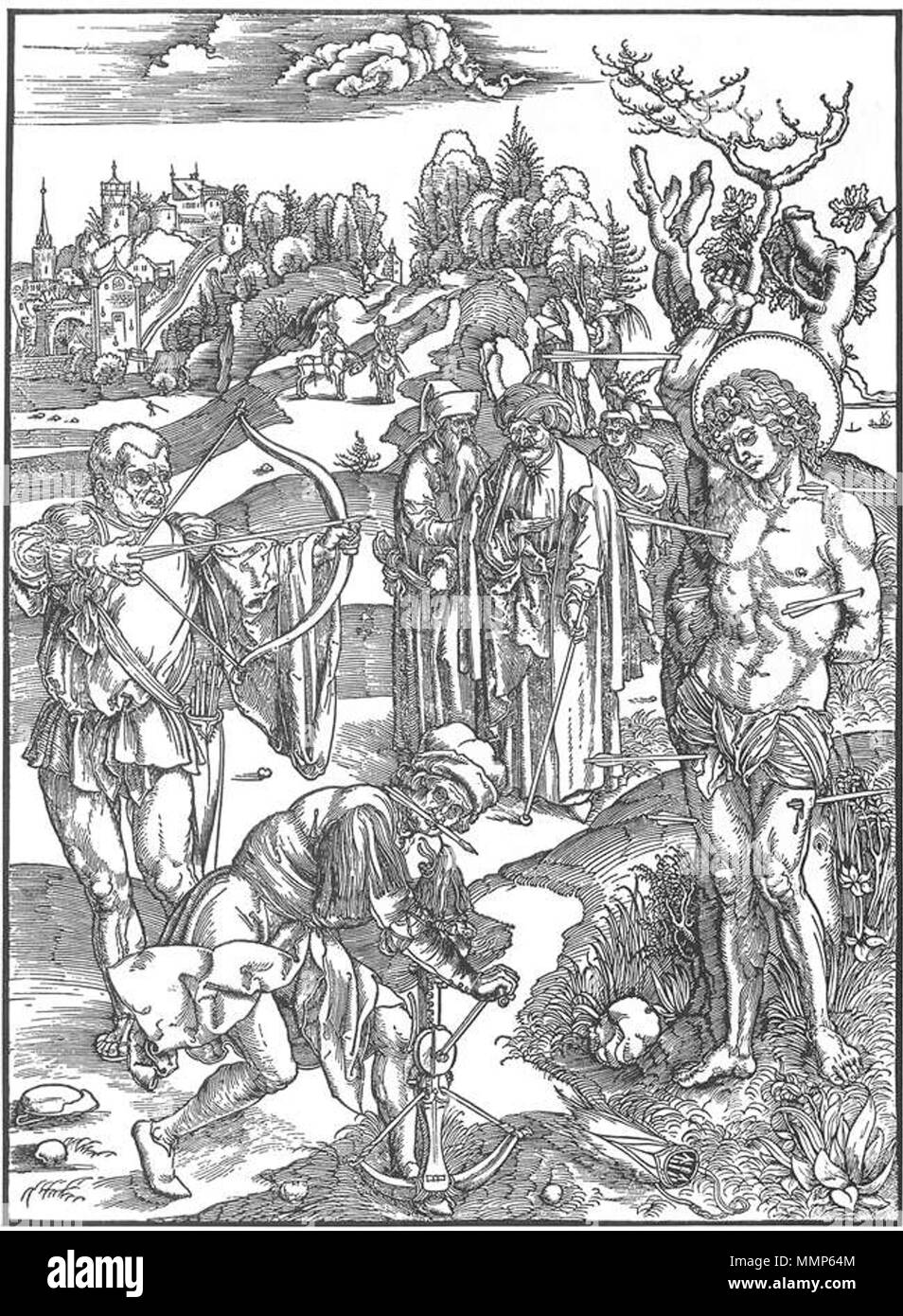 Albrecht Dürer - il Martirio di San Sebastiano - WGA7119 Foto Stock
