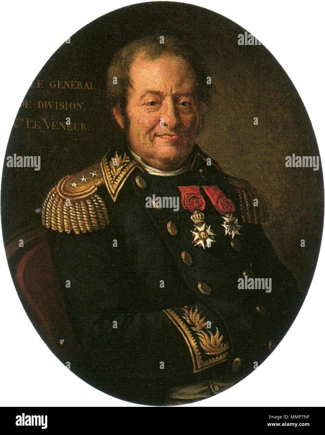 . Deutsch: Porträt des französischen generali Alexis Le Veneur de Tillières . circa 1830. Alexis sconosciuto Le Veneur Foto Stock