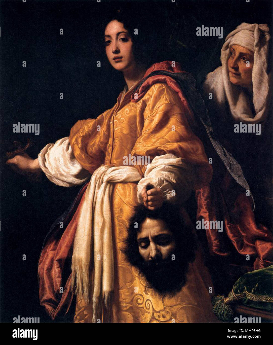 Giuditta con la testa di Holophernes. circa 1620. Cristofano Allori - Giuditta con la testa di Oloferne - WGA0191 Foto Stock
