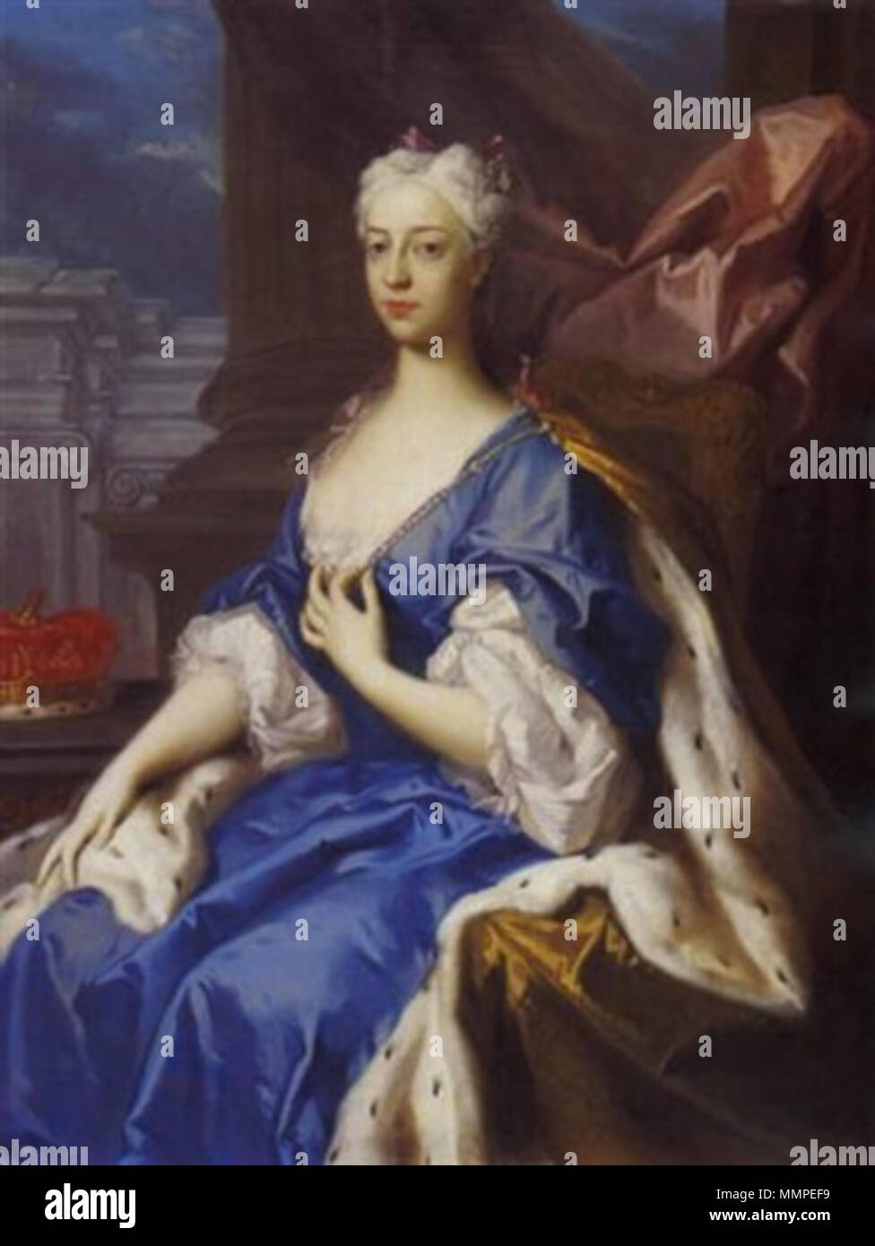 . Inglese: ritratto della Principessa Amelia di Gran Bretagna (1711-1786) . Il XVIII secolo. Amigoni - Amelia di Gran Bretagna Foto Stock