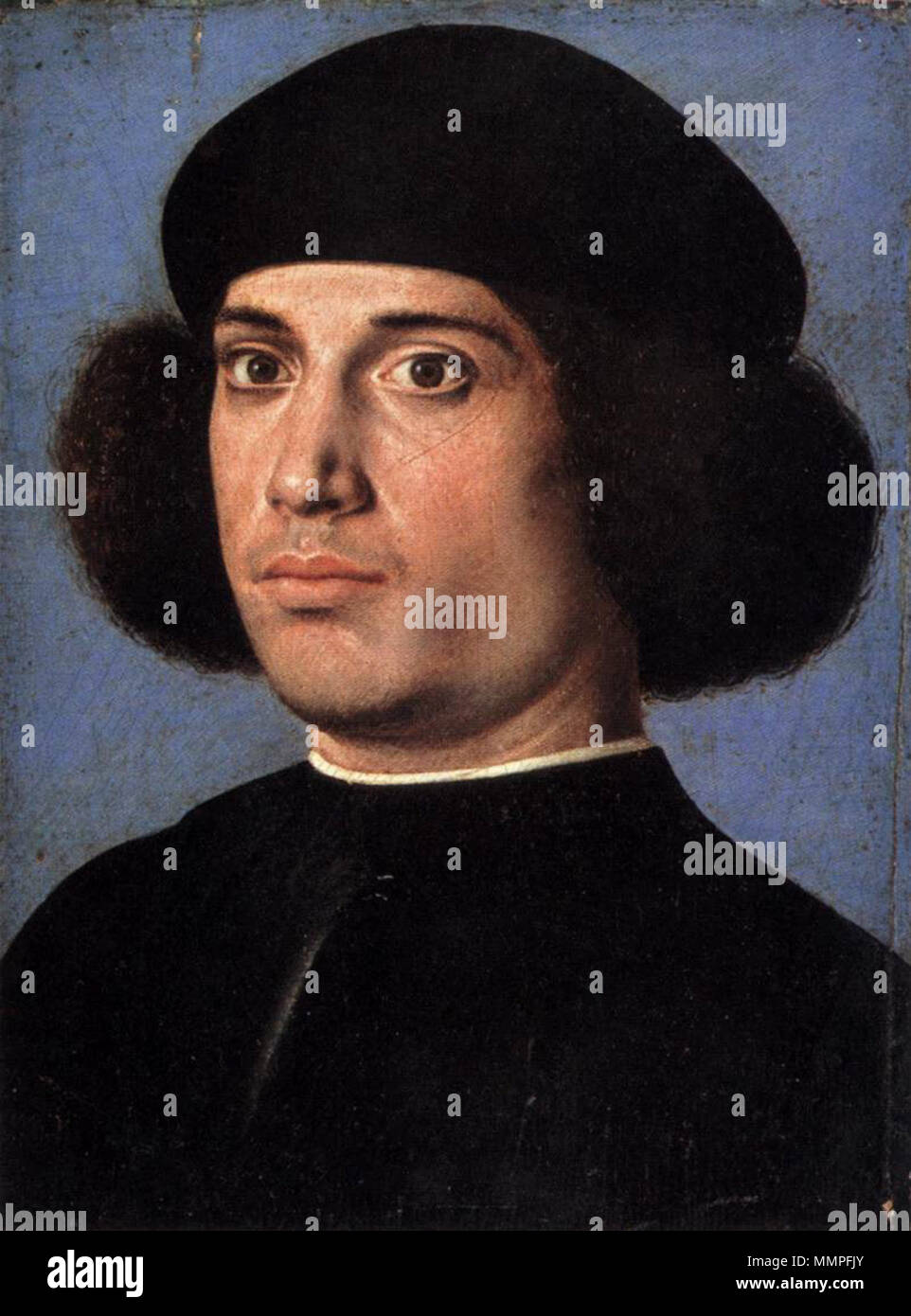 . Il fronte italiano: Ritratto di uomo ritratto di un uomo. circa 1502. Andrea Previtali - Ritratto di un uomo (recto) - WGA18405 Foto Stock