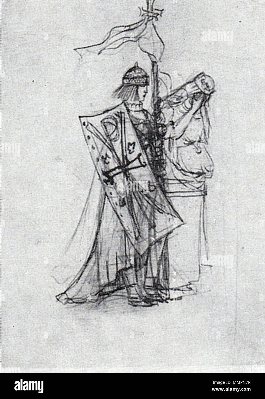 . Română: Grafica - Doua personaje medievale . Data sconosciuta. Apcar Baltazar (1880-1909) nomi alternativi Abgar Gaspari Baltazar; Spiridon Antonescu; Apgar Baltazar; Ioan Grozea; Abcar Baltazar; Abgar Gaspari Balt'azar Descrizione Armenian-Romanian pittore, critico d'arte, saggista, illustrator, muralista e ceramista Data di nascita e morte 26 Febbraio 1880 26 Settembre 1909 Luogo di nascita e morte Bucharest Bucarest competente controllo : Q2858153 VIAF:?35435183 ULAN:?500007396 LCCN:?n82000612 GND:?174179669 RKD:?4116 WorldCat Apcar Baltazar - Grafica - Doua personaje medievale Foto Stock