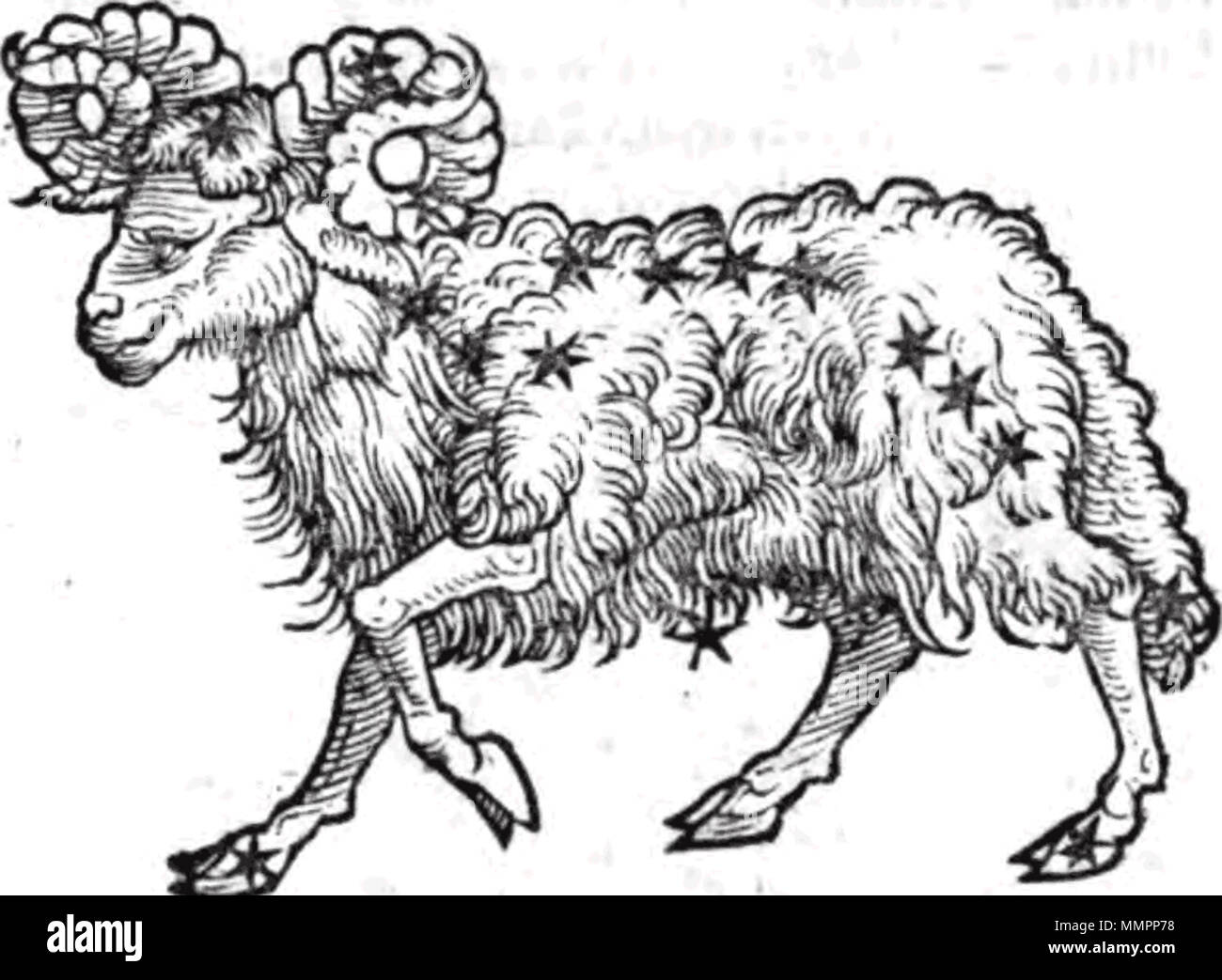 Inglese: Ariete La Ram, da Guido Bonatti Liber Astronomiae Aries-bonatti  Foto stock - Alamy