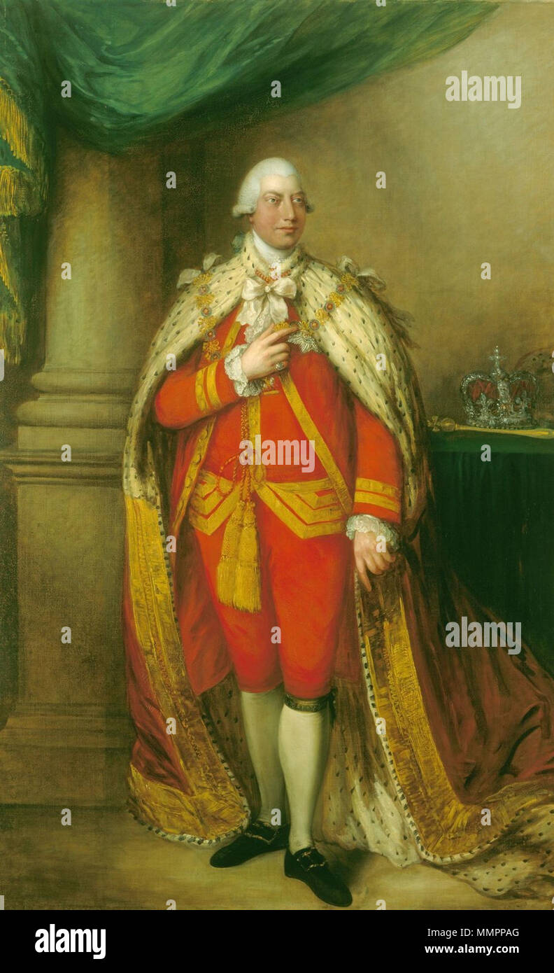 . Inglese: Giorgio III del Regno Unito (1738-1820) Nederlands: George III van het Verenigd Koninkrijk (1738-1820) George III (1738-1820). 1793. Giorgio III del Regno Unito 405679 Foto Stock