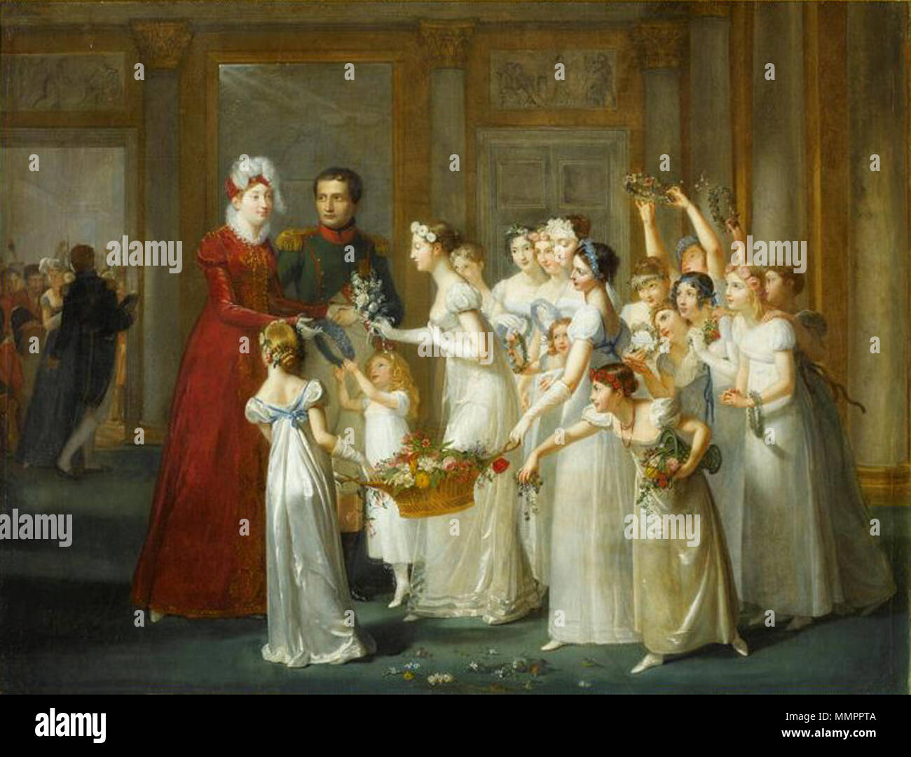 Arrivée de l'Impératrice Marie-Louise à Compiègne Foto Stock