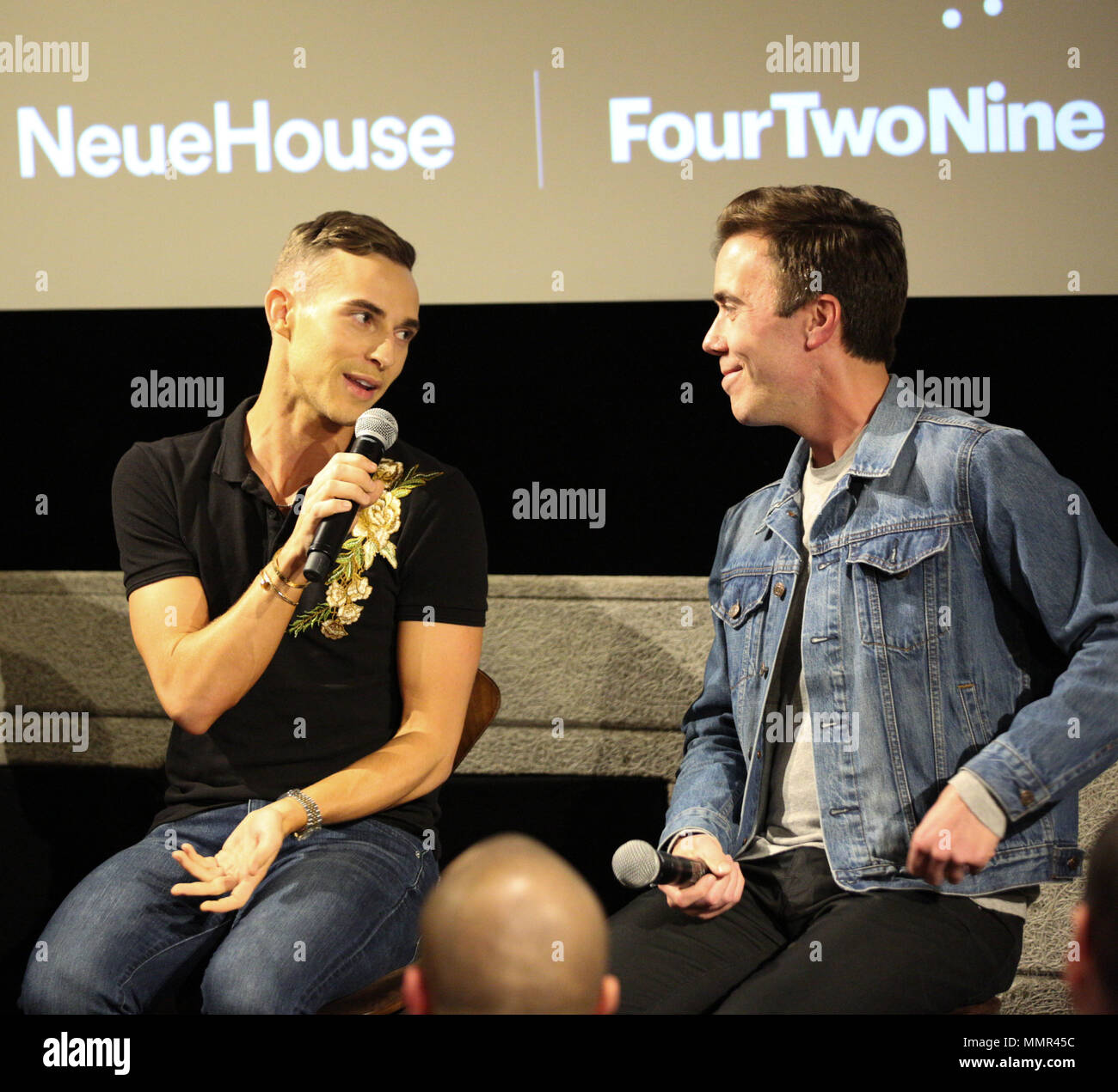 Ketel One Vodka Family-Made, un alleato di lunga data della comunità LGBTQ e rivista FourTwoNine host 429ispirato panel di discussione con il celebrity partecipanti a NeueHouse. Dotato di: Adam Rippon, Erich Schwartzel dove: Los Angeles, California, Stati Uniti quando: 11 Apr 2018 Credit: Brian A/WENN.com Foto Stock