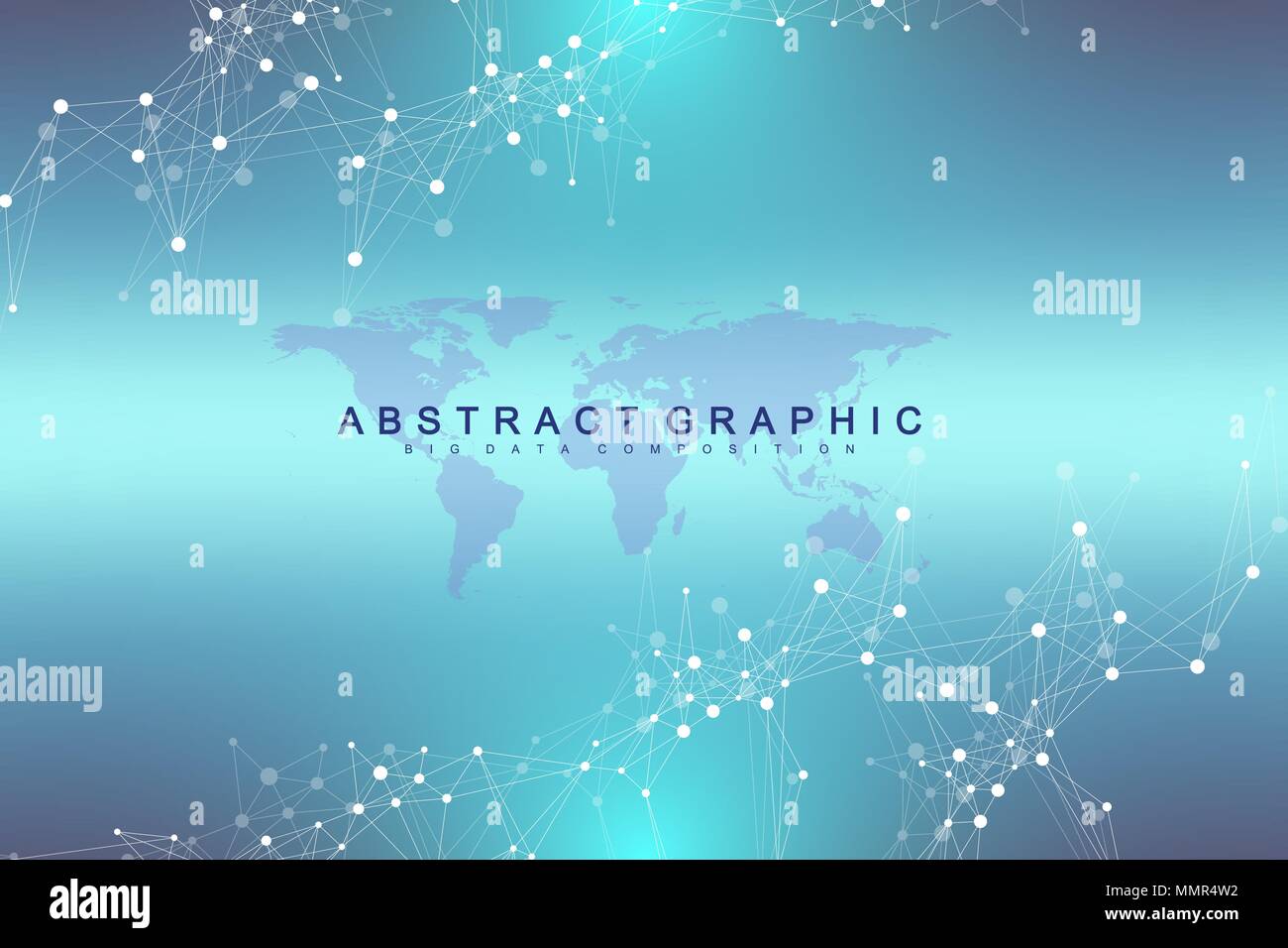 Mondo politico Mappa con tecnologia globale concetto di networking. Digital per la visualizzazione di dati. Plesso linee. Dati di grande comunicazione in background. Scientifica illustrazione vettoriale Illustrazione Vettoriale