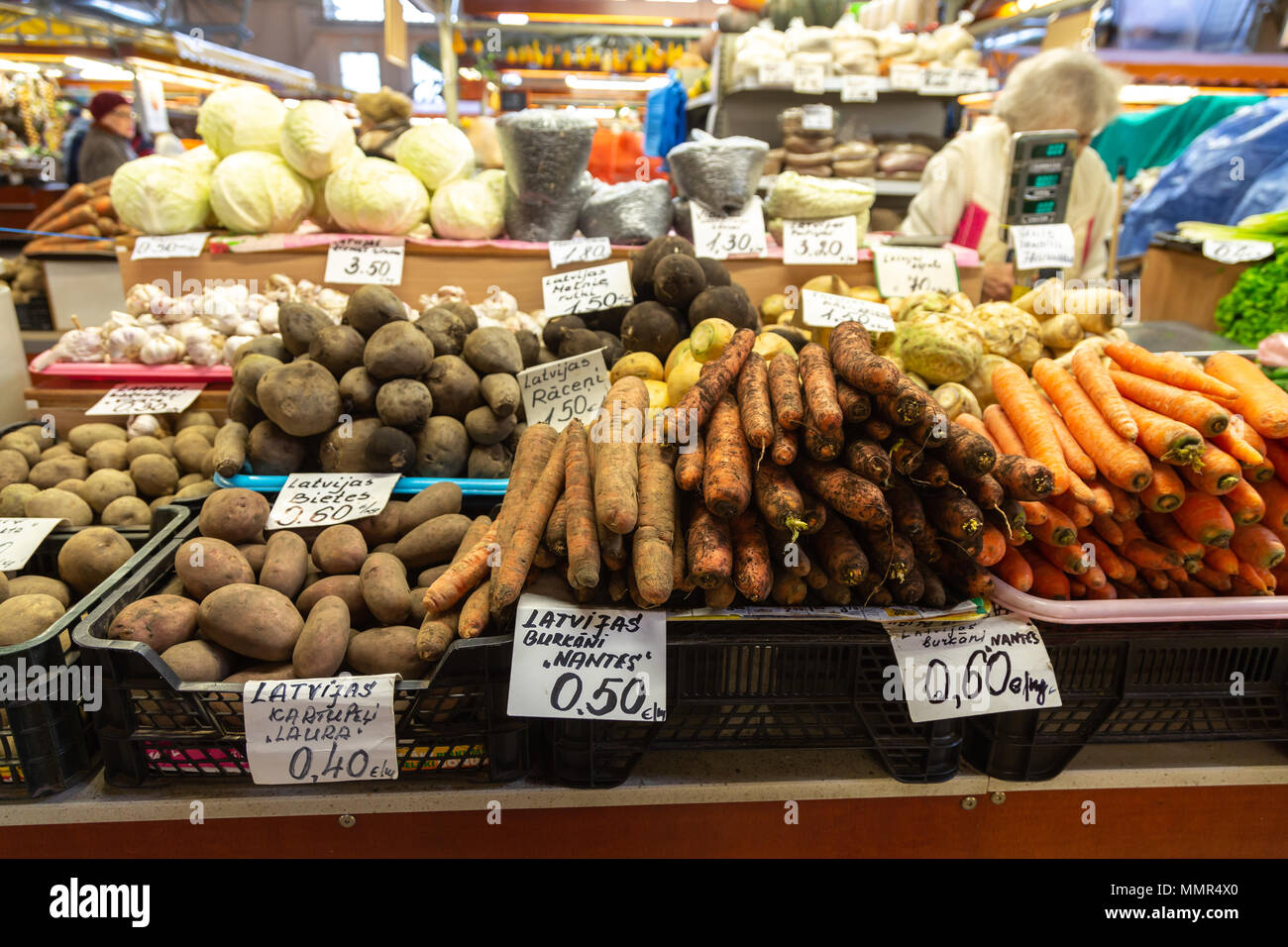 Riga mercato centrale Foto Stock