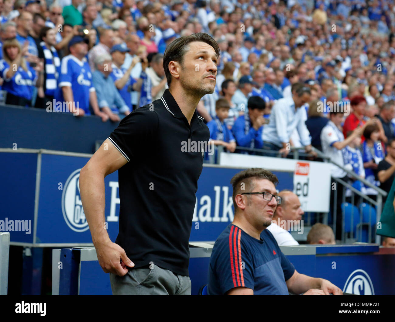 Sport, calcio, Bundesliga, 2017/2018, FC Schalke 04 vs Eintracht Frankfurt 1:0, Veltins Arena Gelsenkirchen, head coach Niko Kovac (Francoforte) Foto Stock