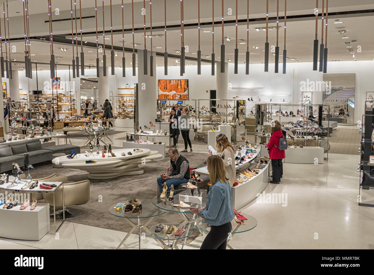 Scarpe in reparto Nordman Department Store in Chicago Foto Stock