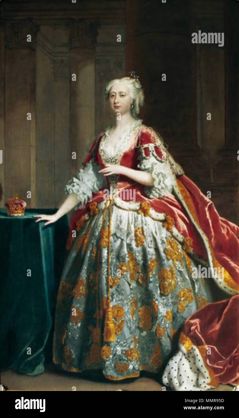 . Inglese: la principessa Augusta di Sax-Gotha (1719-1772), la principessa di Galles . Il XVIII secolo. Augusta di Sax-Gotha-Altenburg, principessa di Galles Foto Stock
