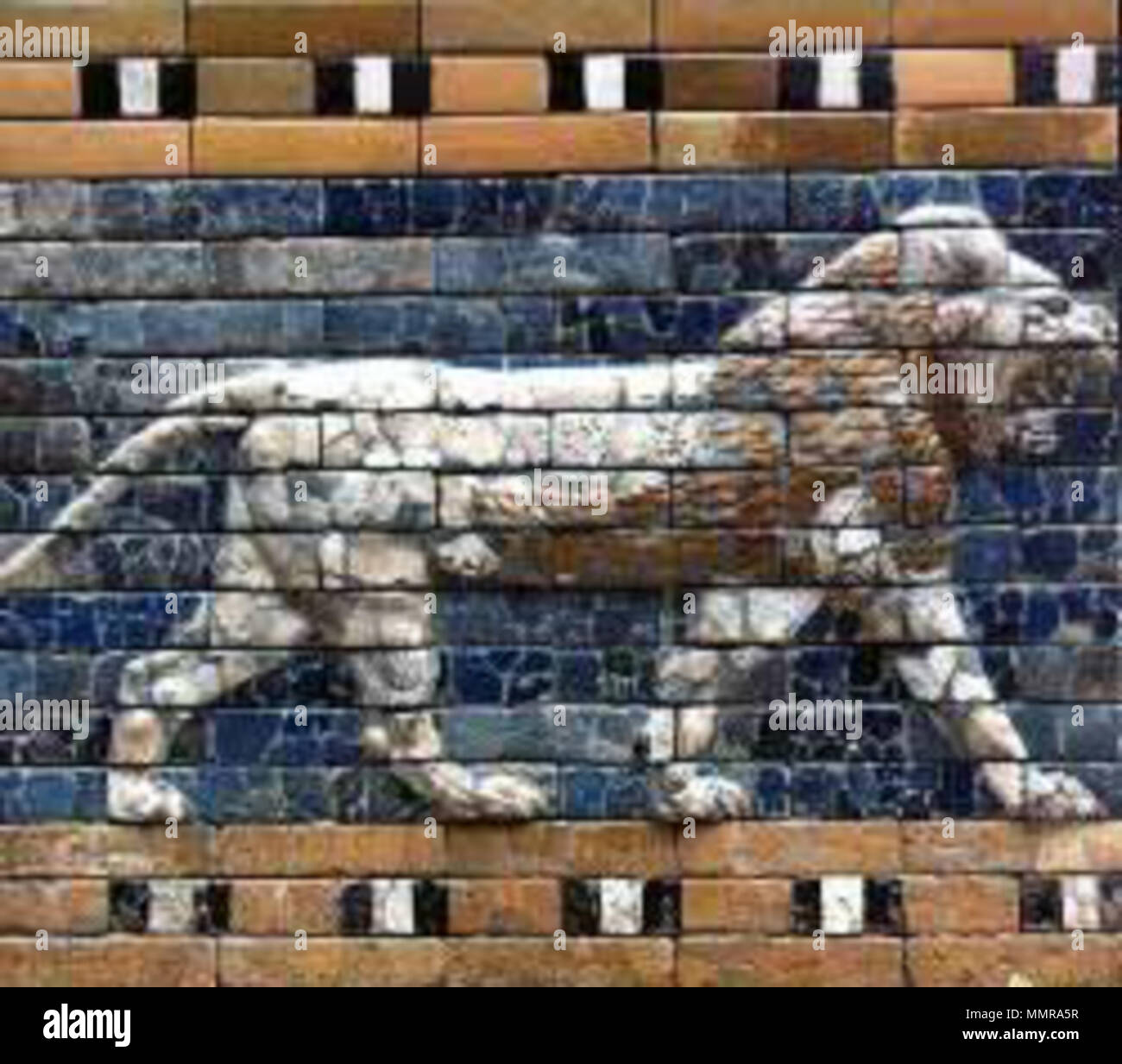 Dettaglio della Ishtar Babylonlion Gate Foto Stock