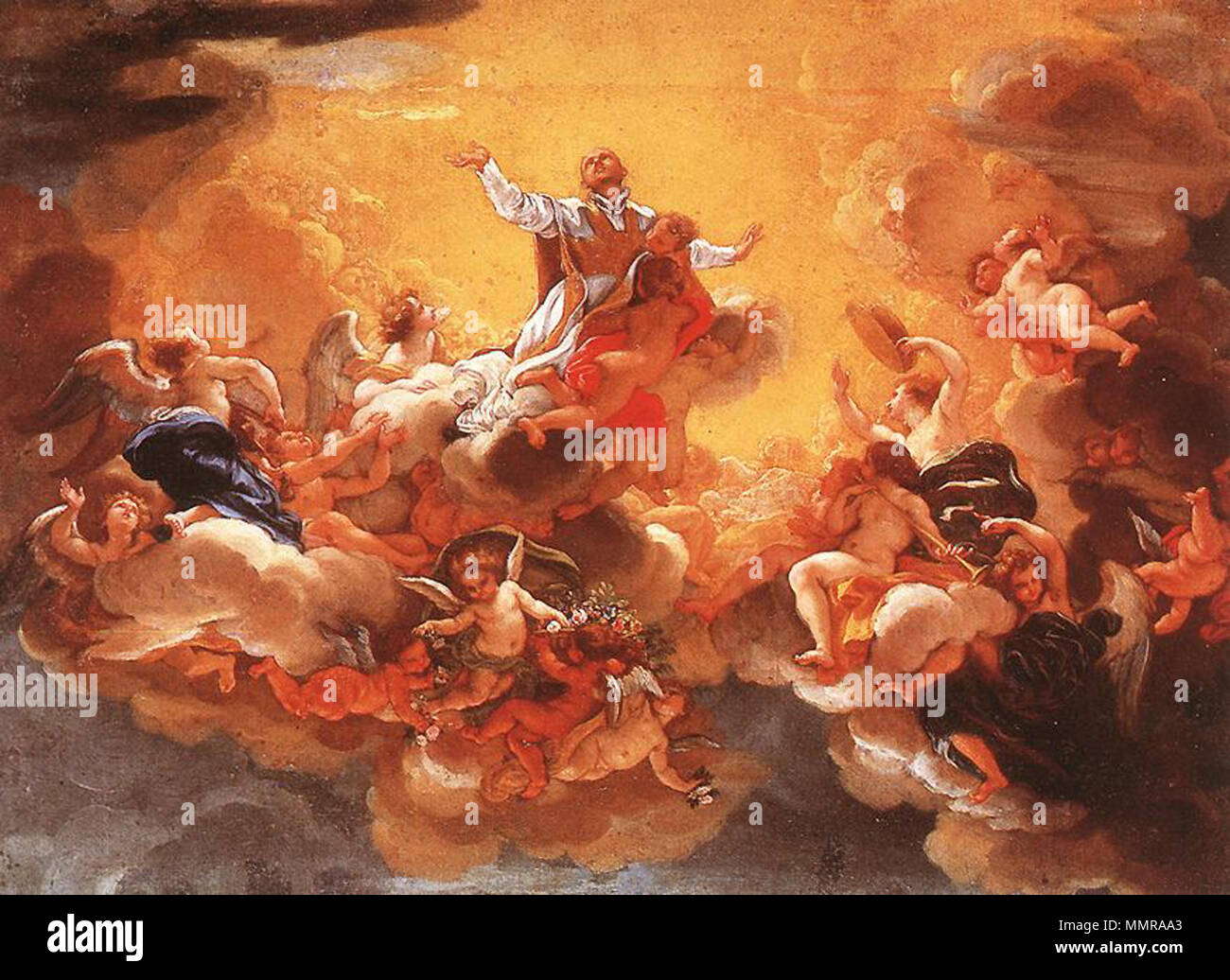 Apoteosi di Sant Ignazio di Loyola. circa 1685. Baciccio - Apoteosi di Sant Ignazio - WGA01110 Foto Stock