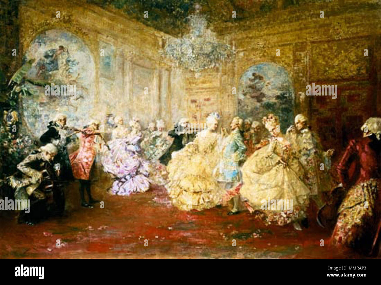 Balle rococo à Salvador Sànchez Barbudo Foto Stock