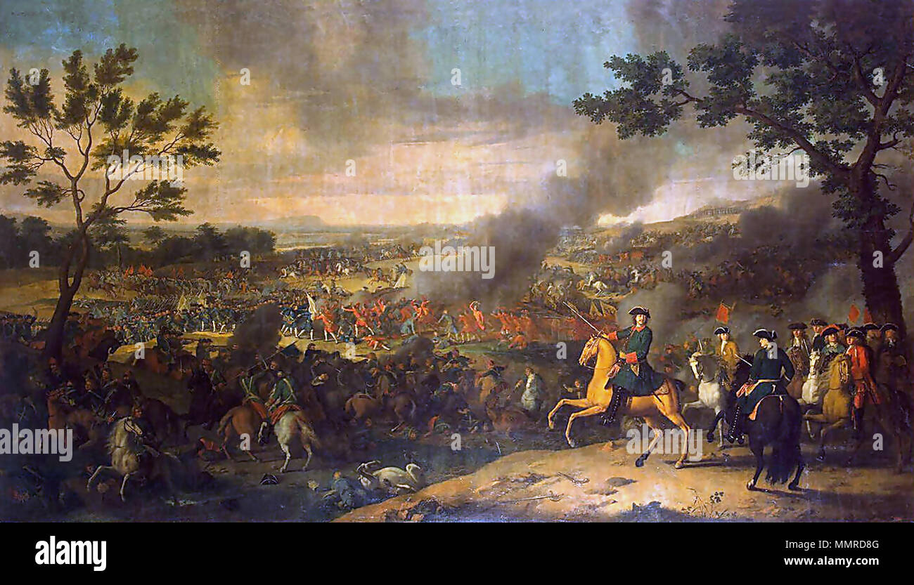 . Inglese: battaglia di Poltava 1709 battaglia di Poltava 1709 Foto Stock