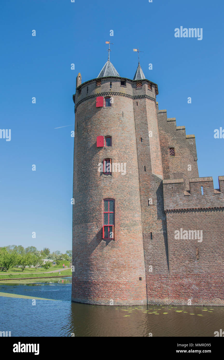 Dettaglio del castello di Muiderslot a Muiden nei Paesi Bassi Foto Stock