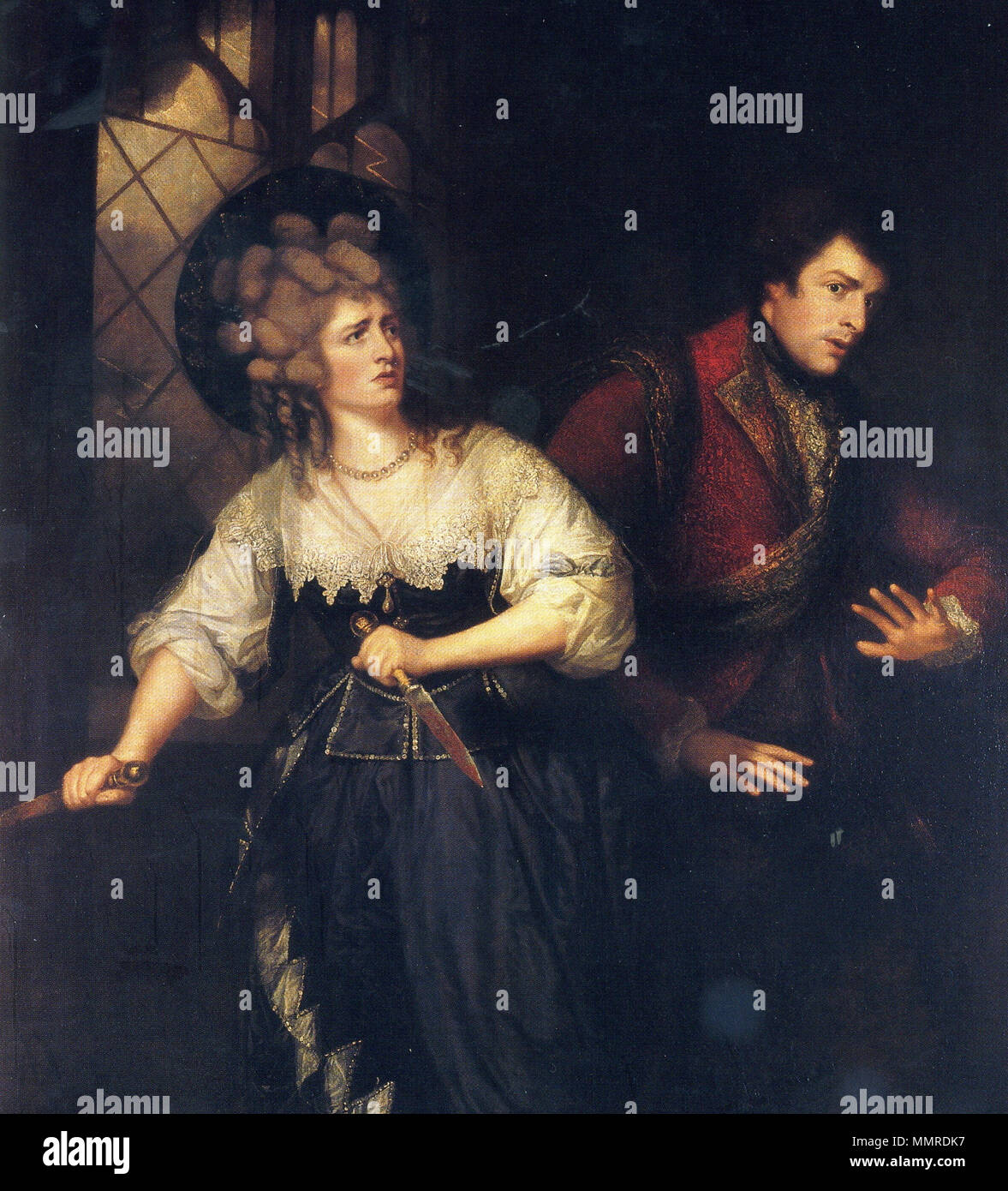 Sarah Siddons e John Phillip Kemble, in 'Macbeth'. 1786. Macbeth di Thomas Beach Foto Stock Sarah Siddons e John Phillip Kemble, in 'Macbeth'. 1786. Macbeth di Thomas Beach Foto Stock