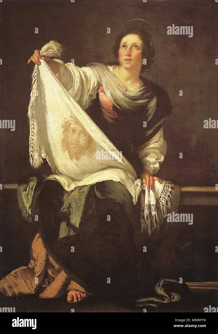 Veronica. Tra il 1625 e il 1630. Bernardo Strozzi - St Veronica - WGA21914 Foto Stock