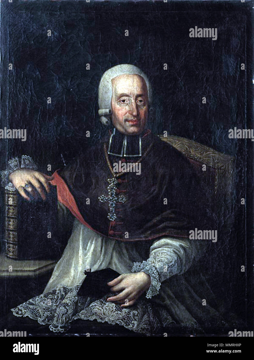 Il Vescovo Mathias Franz conte di Chorinsky Barone di Ledske, primo Vescovo di Brno, Repubblica Ceca (1720-1786). circa 1801. Il Vescovo Mathias Franz conte di Chorinsky Barone di Ledske Foto Stock